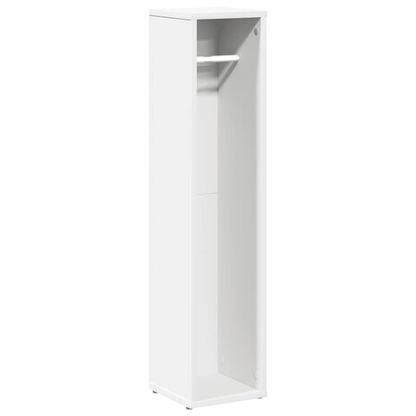 Badkamerkast met rolhouder 20,5x20x90 cm wit 2