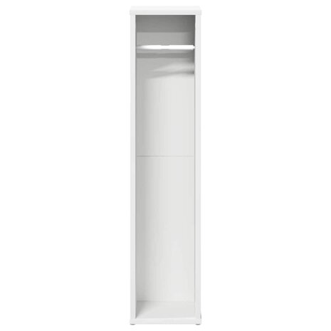 Badkamerkast met rolhouder 20,5x20x90 cm wit 4