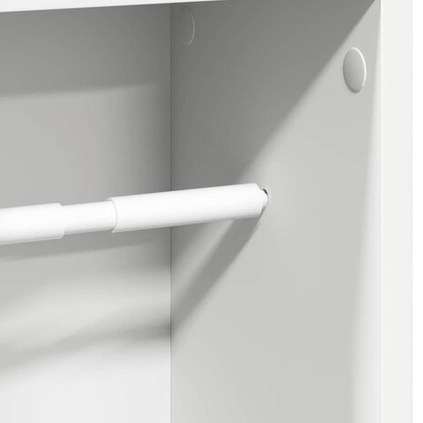 Badkamerkast met rolhouder 20,5x20x90 cm wit 7