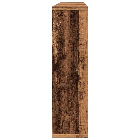Spiegelkast met LED 76x15x55 cm bewerkt hout oud houtkleurig 7