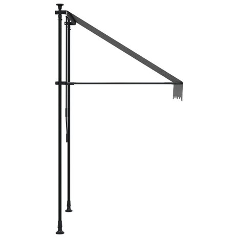 Luifel uittrekbaar 100x150 cm stof en staal antracietkleurig 4