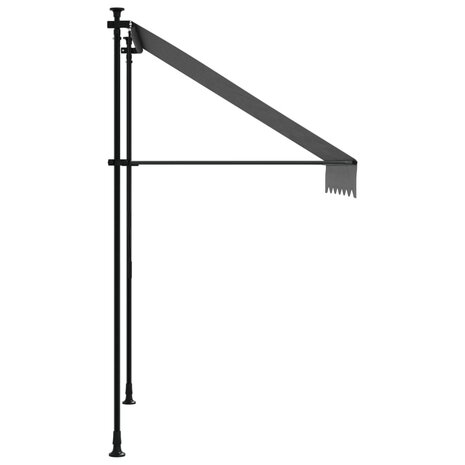 Luifel uittrekbaar 150x150 cm stof en staal antracietkleurig 4