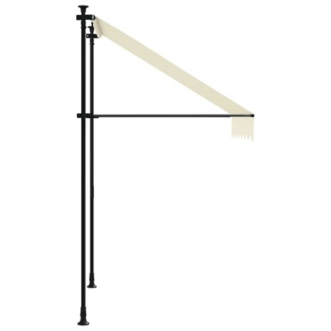 Luifel uittrekbaar 150x150 cm stof en staal crèmekleurig 4