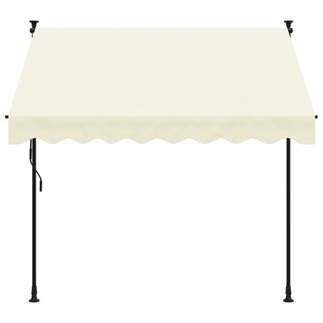 Luifel uittrekbaar 200x150 cm stof en staal crèmekleurig 3
