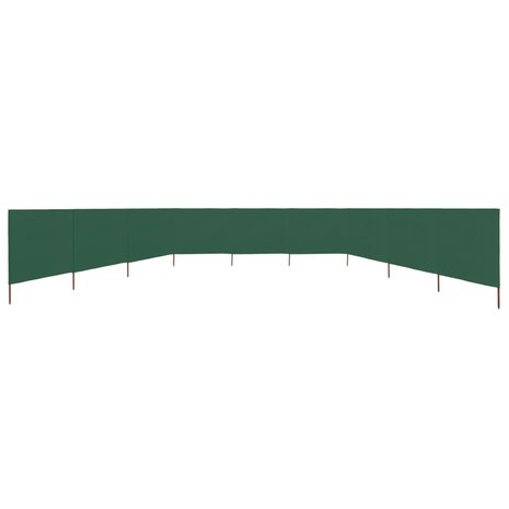 Windscherm 9-panelen 1200x80 cm stof groen 3