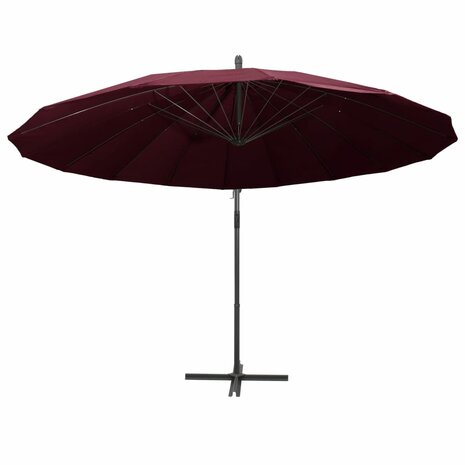 Zweefparasol met aluminium paal 3 m bordeauxrood 3