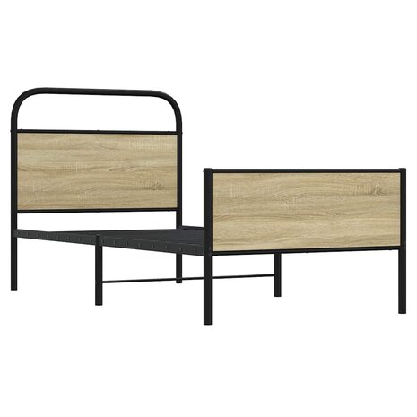 Bedframe zonder matras bewerkt hout sonoma eikenkleur 80x200 cm 3