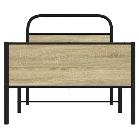 Bedframe zonder matras bewerkt hout sonoma eikenkleur 80x200 cm 5