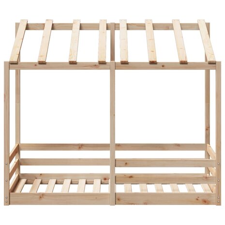 Kinderbed met bedhuis 70x140 cm massief grenenhout 4