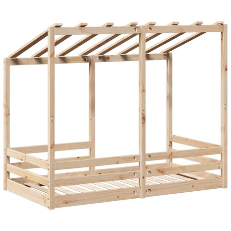 Kinderbed met bedhuis 70x140 cm massief grenenhout 6