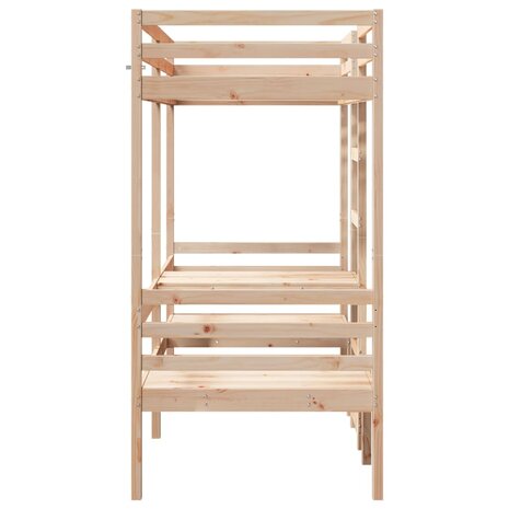 Hoogslaper met bureau en stoelen massief grenenhout 80x200cm 6