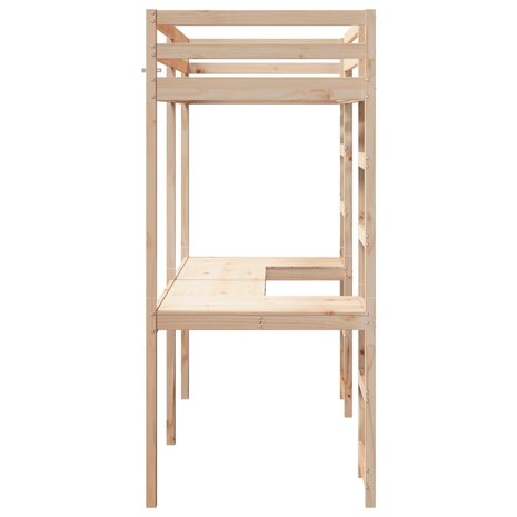 Hoogslaper zonder matras massief grenenhout 75x190 cm 6