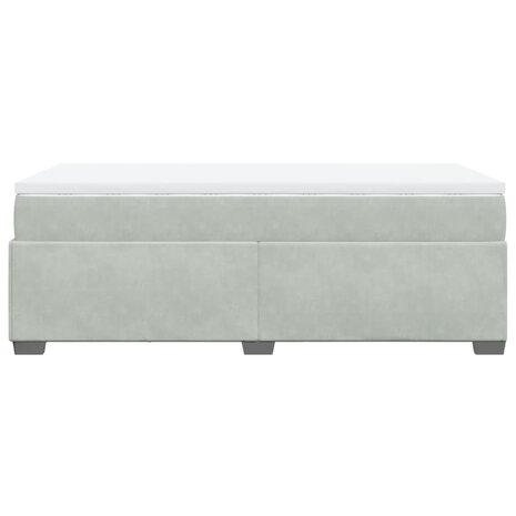 Boxspring met matras fluweel lichtgrijs 80x200 cm 8