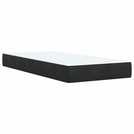Boxspring met matras fluweel zwart 90x200 cm 6