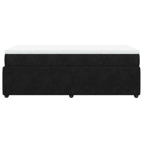Boxspring met matras fluweel zwart 90x200 cm 8
