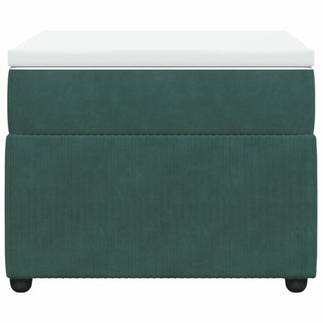 Boxspring met matras fluweel donkergroen 90x200 cm 4