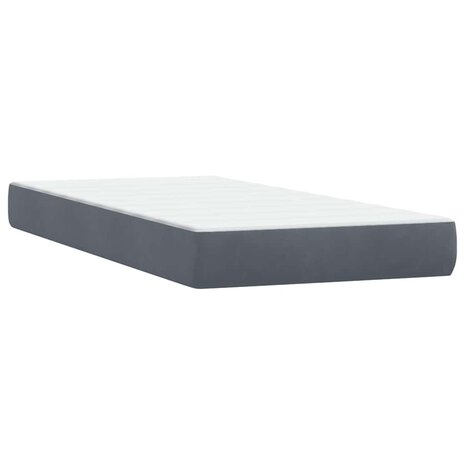 Boxspring met matras fluweel donkergrijs 80x210 cm 7