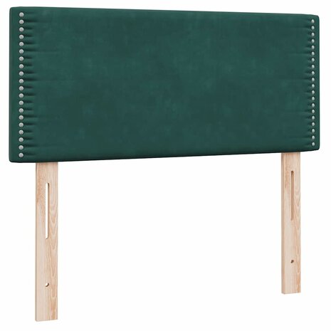 Boxspring met matras fluweel donkergroen 80x210 cm 6
