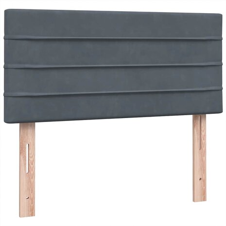 Boxspring met matras fluweel donkergrijs 80x210 cm 7