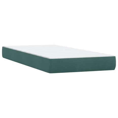 Boxspring met matras fluweel donkergroen 80x210 cm 6