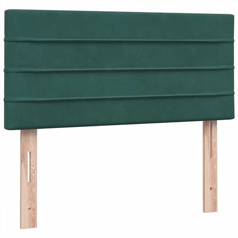 Boxspring met matras fluweel donkergroen 80x210 cm 7