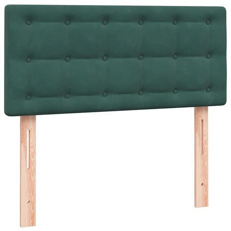 Boxspring met matras fluweel donkergroen 80x210 cm 6