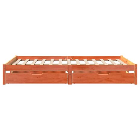 Bed met matras massief grenenhout wasbruin 140x190 cm 5