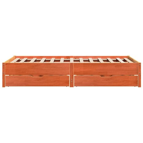 Bed met matras massief grenenhout wasbruin 140x190 cm 7