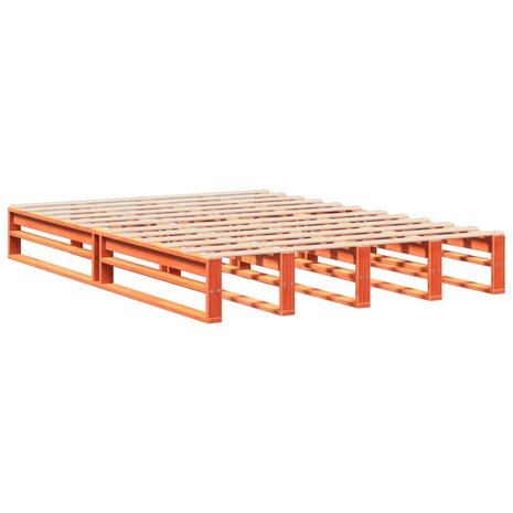 Bed met matras massief grenenhout wasbruin 140x190 cm 4