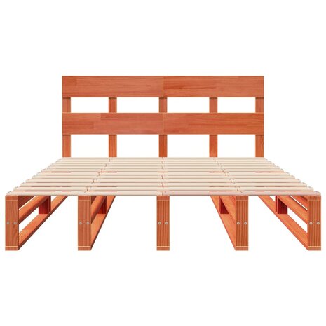 Bed met matras massief grenenhout wasbruin 140x190 cm 6