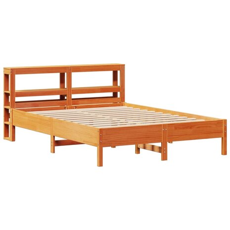 Bed met matras massief grenenhout wasbruin 140x190 cm 3
