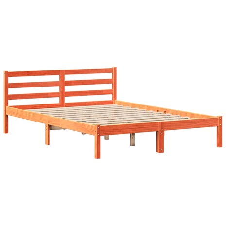 Bed met matras massief grenenhout wasbruin 140x190 cm 5