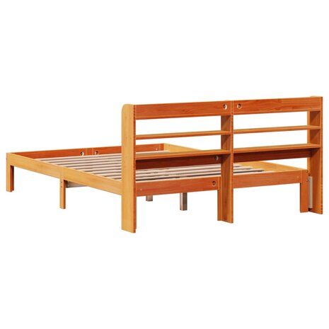 Bed met matras massief grenenhout wasbruin 140x190 cm 8