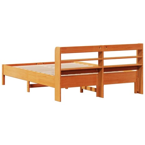 Bed met matras massief grenenhout wasbruin 140x190 cm 6