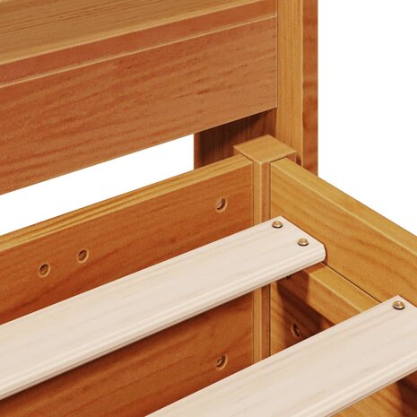Bed met matras massief grenenhout wasbruin 140x190 cm 9