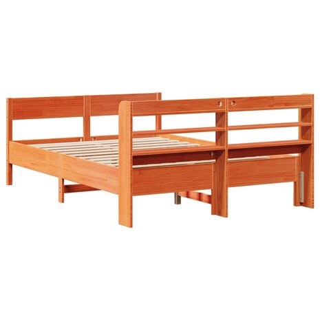 Bed met matras massief grenenhout wasbruin 140x190 cm 6
