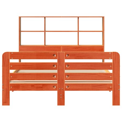 Bed met matras massief grenenhout wasbruin 140x190 cm 4