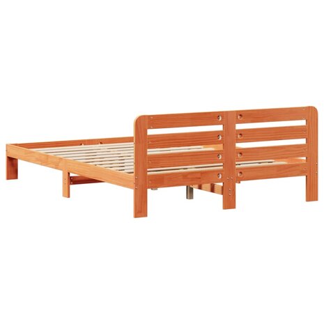 Bed met matras massief grenenhout wasbruin 140x190 cm 6