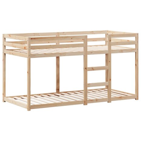 Stapelbed 75x190 cm met dak massief grenenhout 5