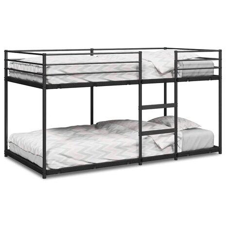 Stapelbed zonder matras 80x200 cm staal zwart 2