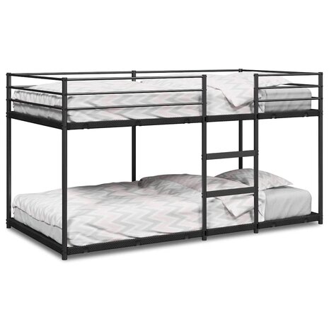 Stapelbed zonder matras 90x200 cm staal zwart 2