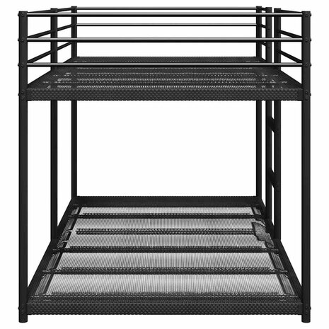 Stapelbed zonder matras 90x200 cm staal zwart 6