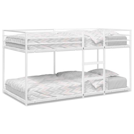 Stapelbed zonder matras 80x200 cm staal wit 2