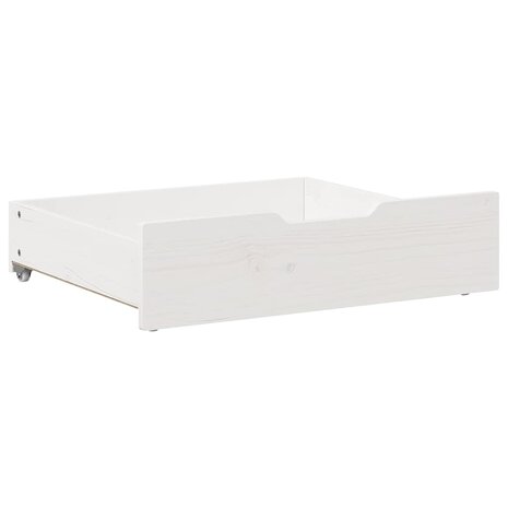 Bedlades 2 st 65x55x17 cm massief grenenhout wit 4