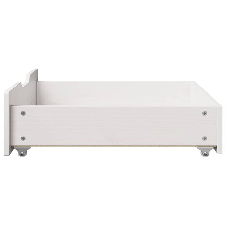 Bedlades 2 st 65x55x17 cm massief grenenhout wit 5