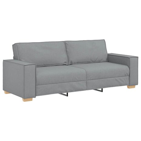 2-delige Loungeset met kussens stof lichtgrijs 5