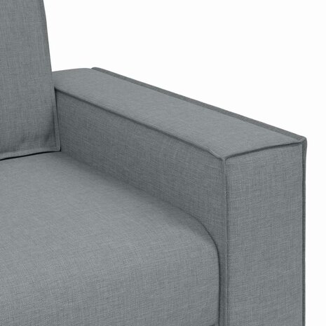 2-delige Loungeset met kussens stof lichtgrijs 8