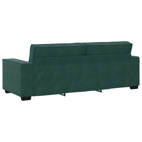 Driezitsbank 180 cm fluweel donkergroen 6