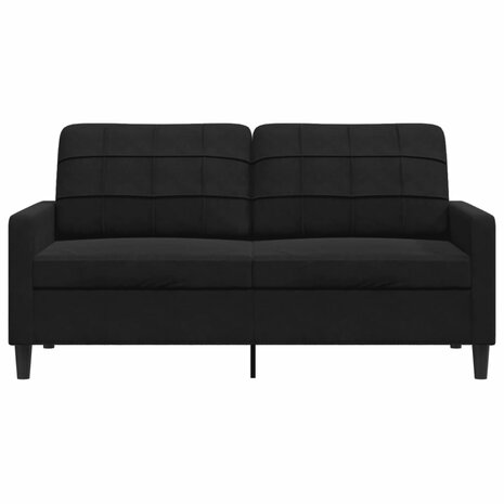 Tweezitsbank 140 cm fluweel zwart 4