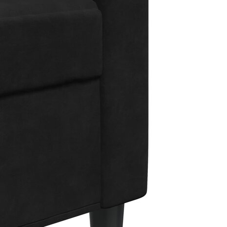 Tweezitsbank 140 cm fluweel zwart 7